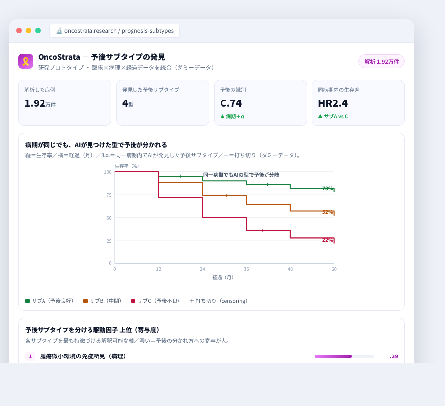 OncoStrata の完成イメージ
